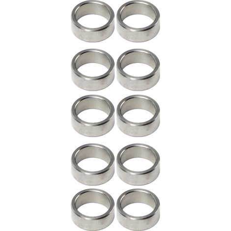 Kit de 10 rondelles d'espacement en acier inoxydable, diamètre extérieur 15 mm, diamètre intérieur 12 mm, référence 3515-0015-0060 (1/5)
