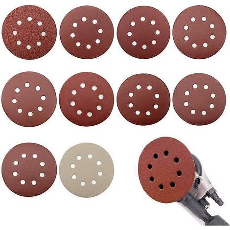DEWALT DW4309 5-Inch 8 Hole 80 Grit Hook and LoopRandom Orbit Sandpaper (25-Pack) (1/5)