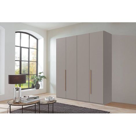 Armoire de chambre WIMEX London Gris sahara 180 x 58 x 208 cm 4 portes battantes et 3 tiroirs (1/5)
