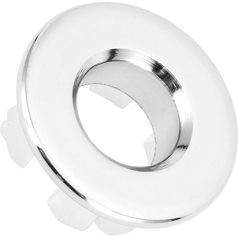 Überlaufabdeckung für Waschbecken im Badezimmer, Küchenspülen-Dekoration, Ersatzloch für Badezimmer, Silber (1/5)
