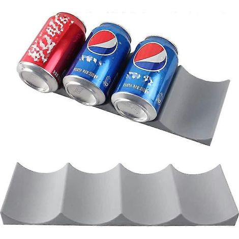 Porte-bouteilles en plastique style européen, organisateur de canettes de bière en 2 pièces, rangement pour bouteilles de vin et de boissons pour la cuisine, le réfrigérateur, le restaurant, le bar (g (1/5)