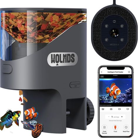 WiFi Distributeur Automatique pour Poissons et flacons, avec caméra, App (1/5)