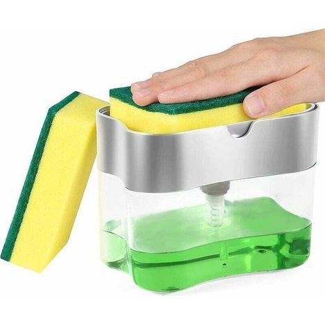 Küchenseifenspender, Einhand-Seifenpumpe, automatischer Flüssigkeitsspender, Küchenspülbürste (1/4)