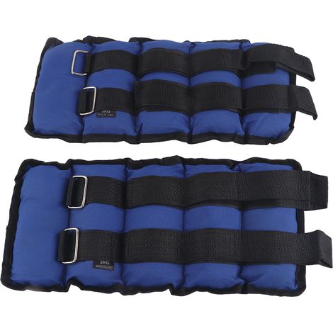 Paire de poids ajustables pour cheville 4 kg, équipement de gym, fitness poignet, yoga (1/5)
