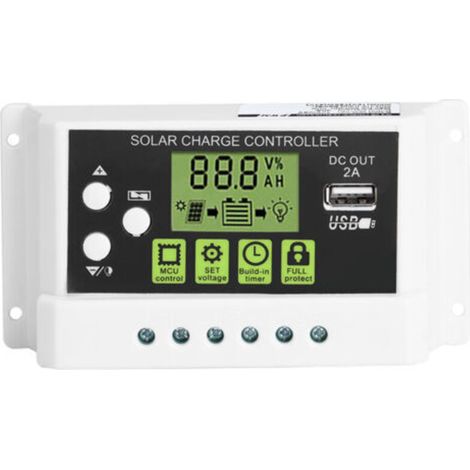 Intelligenter PWM-Solarladeregler mit LCD-Bildschirm und USB-Ausgang 12V/24V 10A (KYZ-30A) (1/5)