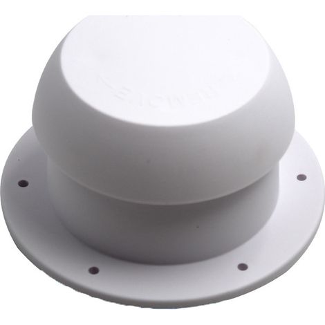 RV mushroom-shaped exhaust fan, top-mounted round exhaust vent, vent outlet, ventilation cap accessories - white - nylon (1/4)