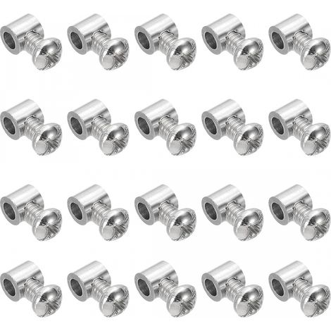 20 pcs Serre à Capuchon pour câbles, Fil Corde Clips, Acier Câble Pinces, Inox Acier Simple pour la fixation de câbles métalliques et de cordes (1/5)