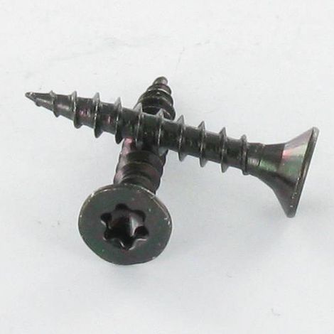 VBA Vis bois agglo Tête fraisée TF TORX T15 3.5X20 Acier zingué noir-2000 pièces