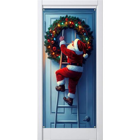 Cache-Porte Bonhomme De Neige Ornement Festif Réutilisable Facile À,Le Père Noël (1/5)