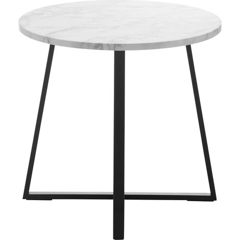 Mömax Couchtisch Silvia Weiß/Marmoroptik Rund (1/5)