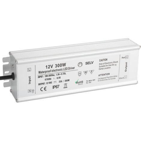 300W Waterproof Switching Power Supply IP67 LED Waterproof Power Supply AC100-265V European Standard Output 12V (1/2)