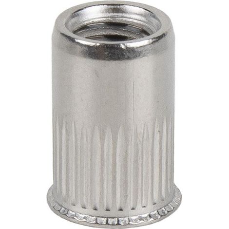 TUERCAS REMACHABLES RANURADAS CABEZA REDUCIDA INOX A-2 M8 (1/4)