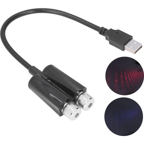 USB-LED-Projektor-Set für Autos, rote und blaue Ambientebeleuchtung, flexibel und biegsam, Direktanschluss, keine Sprachsteuerung (1/5)