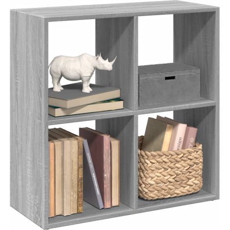 Raumteiler-Bücherregal Grau Sonoma 69,5x29x69,5 cm