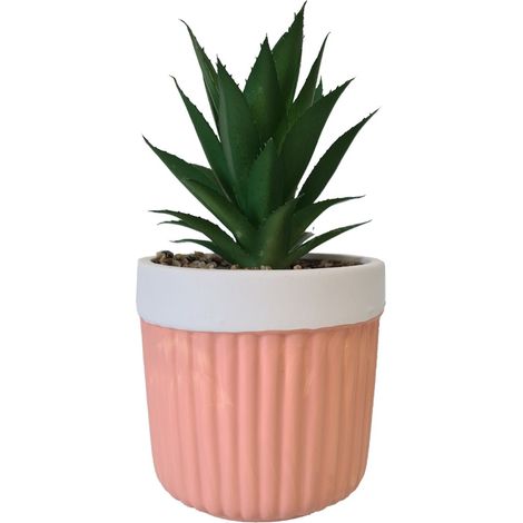 Cache-pot garni boho rose en grès (1/2)