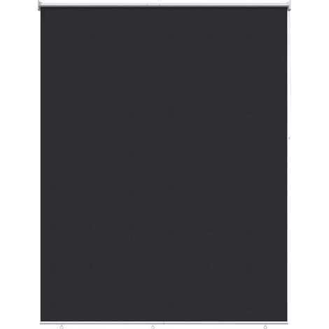 Store enrouleur avec protection UV, gris anthracite, 180 x 140 cm, fibre de polyester.