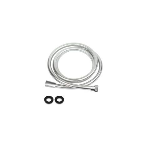 Tuyau flexible de douche 1,5 m, PVC Argent Tuyau de Douche, Tuyau de Douche, Tuyau de Douche, Standard 1/2 Pouces en Laiton Interface, Kink-la Preuve, à l'Épreuve des explosions (1/5)