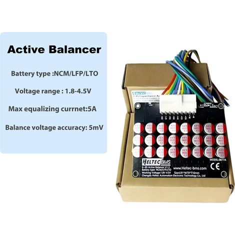 Balanceador de baterías, tecnología de balanceo activo, compatible con múltiples voltajes, balanceador de 12-16S (1/2)