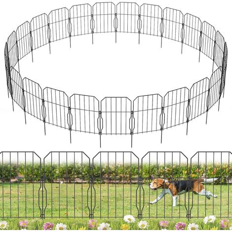25 Pack Decorative Metal Dog Fence Fence Flower Bed and Pet Gate for Rabbit, Dog, Yard, Patio, Outdoor Decor (1/5)