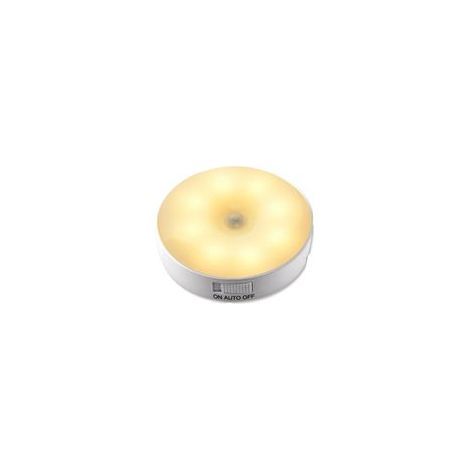 Lampe Détecteur de Mouvement Interieur, Veilleuse LED Rechargeable 1 Modes éclairage, Lampe Led Sans Fil Lumière pour d'escalier, Couloir, Chambre à Coucher, Armoire, Cuisine (1 Pièce) [Classe énergét