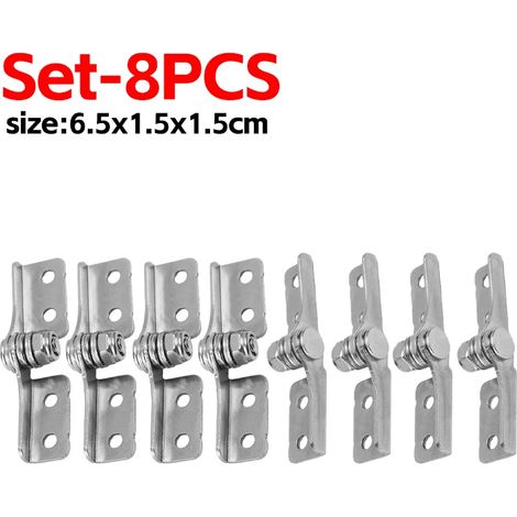 (4 jeux (8 pièces)) Charnières amortissantes en acier inoxydable, charnières à friction, pivot réglable en couple, positionnement pliable à n'importe quel angle, quincaillerie de positionnement pour p (1/5)