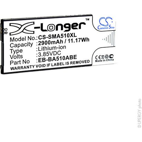 NX - Batterie téléphone, smartphone, GSM pour Samsung Galaxy A5 (2016) 3.85V 2900mAh - E
