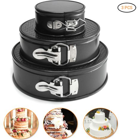 Set mit 3 antihaftbeschichteten, auslaufsicheren Käsekuchenformen zum Backen (1/5)