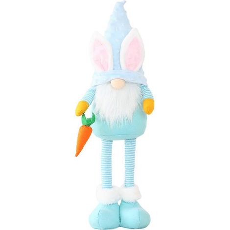 Pâques Lapin Gnome Fait Main Jouet en Peluche Lapin pour Décorations de Pâques Enfants Jouet Ornement Cadeau (1/4)