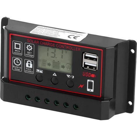 12V/24V Solar-Photovoltaik-Zähler mit intelligentem Digitaldisplay und USB-Anschluss (5V/60A) (1/5)
