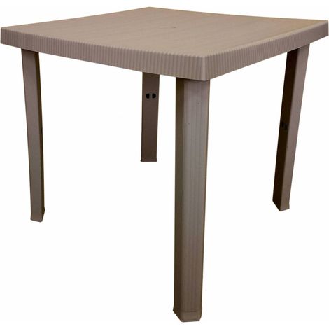 TAVOLO RESINA FIGARO 80X80XH72CM TORTORA