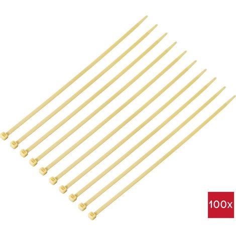 TRU COMPONENTS TC-12523712 Fascetta per cavi 300 mm 4.8 mm Marrone chiaro per applicazioni ad alta temperatura 100 pz.