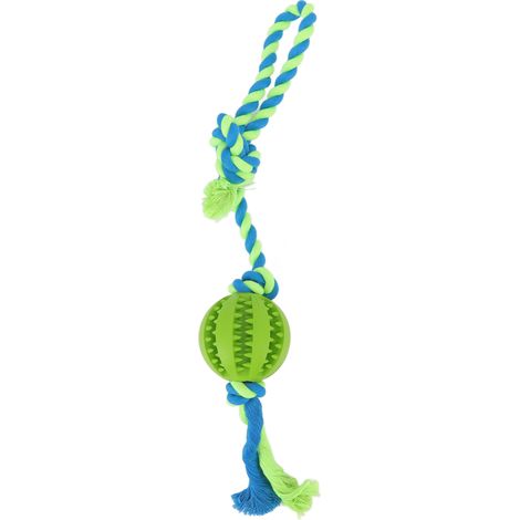 Hundespielzeug zum Kauen und Spielen, bissfest, Leckerli fürs Hundetraining, Kau- und Spielseil, grün (1/5)