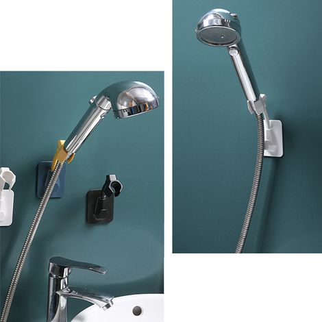 Handbrausekopfhalterung, Duschkopf-Sprinklerhalterung, Bohrfreie Montage für Badezimmer, Blau und Gelb (1/4)