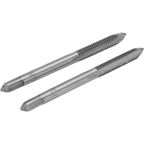Jeu de 2 tarauds machine HSS M5x0,8, acier rapide, 3 cannelures droites, outil de filetage visserie, précision métrique (1/5)