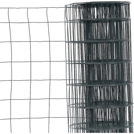 Easycloture – Grillage rigide en rouleau acier galvanisé 100x100 mm – Hauteur 1m50 – Longueur 20 m – Résistant à la corrosion – Pour délimitation terrain