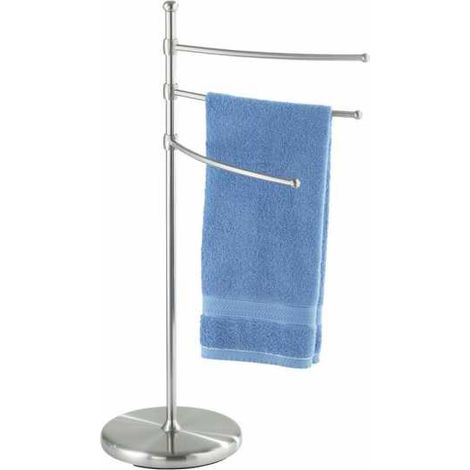 WENKO Piantana portasalviette Adiamo - 3 bracci regolabili in altezza, Acciaio, 28.5 x 90 x 53 cm, Opaco (1/5)