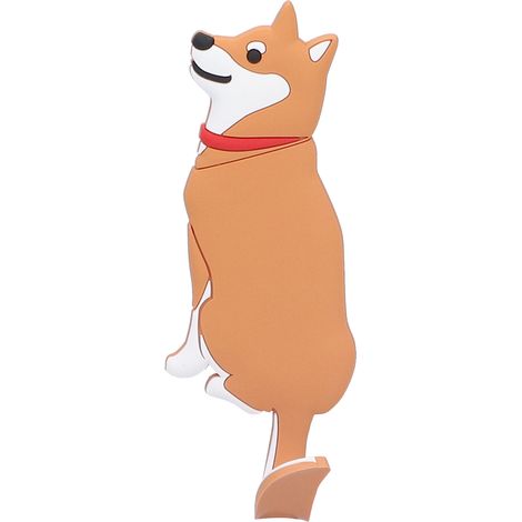 Porte-clés Mural Shiba Inu 2 Pièces, Crochet Aimant Décoratif Animalier pour Frigo, Cuisine et Salle de Bain, Patère Adhésive Mignonne (1/5)
