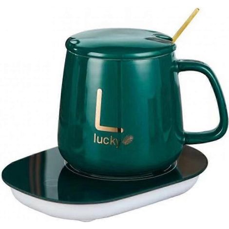 Ensemble de quatre pièces : tasse thermostatique à 55 degrés, tasse chauffante, cadeau original et pratique, tasse électrique chauffante automatique, thermos. (1/5)