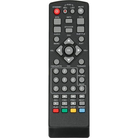 Télécommande de Remplacement Compatible avec HD-S261,DVB-S2,HD-S221,HD-S210,HD-S222,2534810000100 Compact Digital HD Satellite Receiver