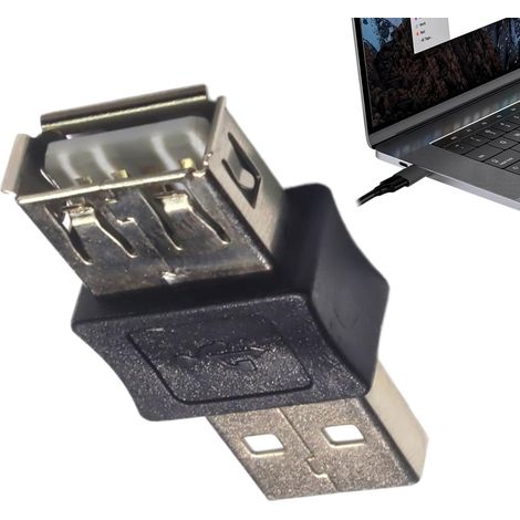Connecteurs USB 2.0 AF/AM Adaptateur mâle-femelle pour câble de charge droit, compatible voiture, ordinateur portable, PC, téléphone, tablette, maison et voyage