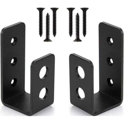 Support de porte en acier robuste 2-Pack pour portes 2 x 4, barre de sécurité en U (1/4)