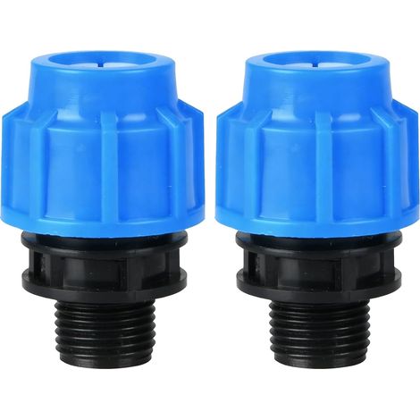 32mm x 1" Polypropylene Mdpe Coupling for Polyethylene Pipe with 32mm Clamp Quick Connect Adapter (External Thread) (1/4)