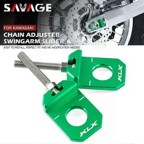 Ajustador de cadena y deslizador de basculante aplicables para KAWASAKI KLX250 KLX250S KLX250SF KLX300 KLX300R KLX300SM KLX 250 300 Accesorios para motocicletas () (1/5)