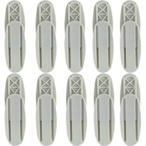Support Mural pour Bloc multiprise,10 Pcs Auto-adhésif Multiprise Fixator Support de Bande de Puissance pour Télécommande, Routeur, Bureau WhiteWhite (1/5)