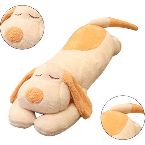 Peluche Chien Unisexe en Coton PP Confortable Coton Laine Mignonne Oreiller Long pour la Maison Beige 60cm/23.6in (1/5)