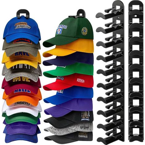 2PCS Porte Casquette Murale & Support Casquette Organisateur Pratique pour Casquettes Accroche Casquette Élégant Range Casquette pour Collection Idéal pour Maison et Bureau Type B (1/5)