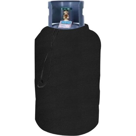 Housse de réservoir de propane en polyester 210D résistant au vent pour bouteille de gaz anti-UV, sac de rangement extérieur, noir, 36 x 42 cm (noir, 31 x 59 cm) (1/5)