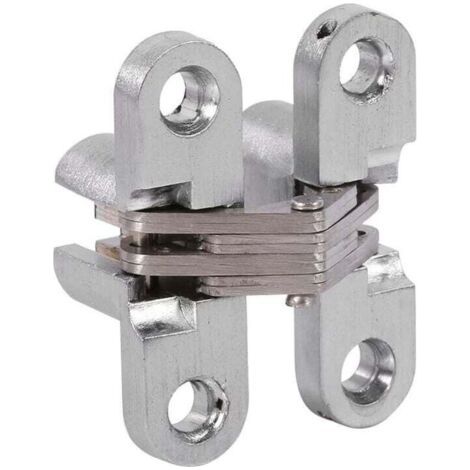 Juego de 2 bisagras ocultas de aleación de zinc para puertas plegables de 43,7 mm.