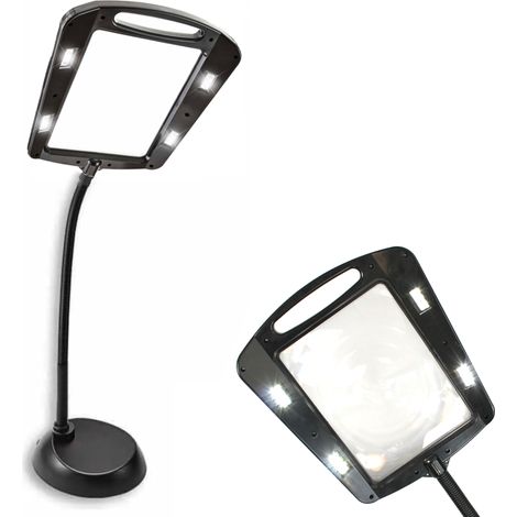 [JAMAIS UTILISÉ] Maxi Loupe à Poser FISHTEC 100cm 12 LED Grossissement 5X