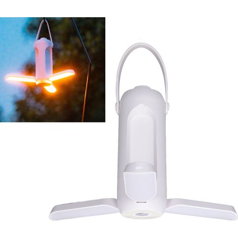 Wiederaufladbare Campinglampe mit 10.000 mAh, Notleuchte bei Stromausfall, Hängelampe für Zelte, Wandertaschenlampe, Notfall-Reiselampe bei Hurrikanen – Weiß (1/5)